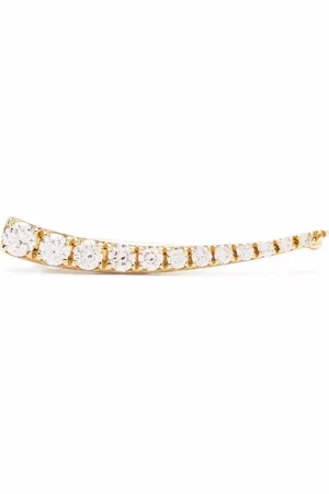 DJULA 18kt yellow single Cascade Crimped diamond earring