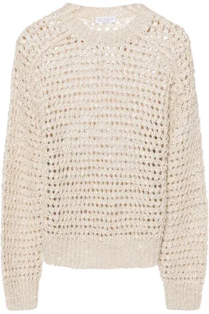 Brunello Cucinelli Sequined open-knit jumper