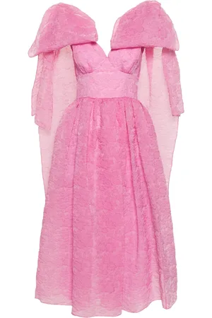 Erdem Bow-detail organza midi dress