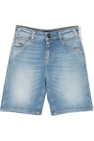 Emporio Armani Logo-plaque denim shorts