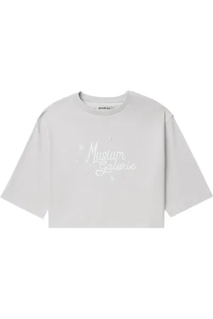 Musium Div. Logo-embroidered cropped T-shirt