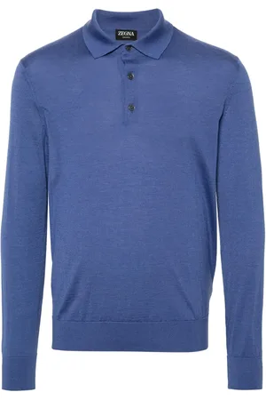 Ermenegildo Zegna Ribbed cashmere-blend polo shirt