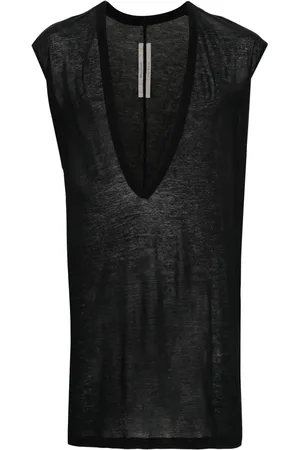 Rick Owens Dyan semi-sheer cotton top