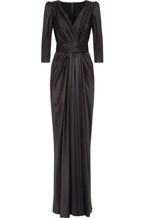 Dolce & Gabbana V-neck silk evening gown