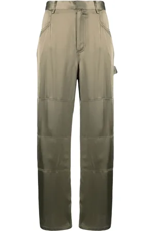 DION LEE Straight-leg satin trousers