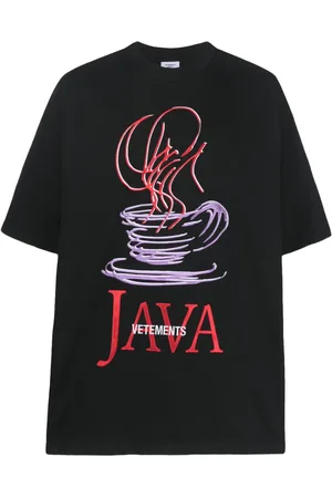 Vetements Java logo-embroidered T-shirt