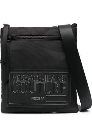VERSACE Logo-patch zip-fastening shoulder bag