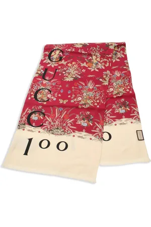 Gucci 2010s Stall floral 100th anniversary scarf