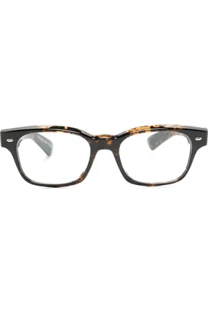 Oliver Peoples Tortoiseshell-effect rectangle-frame glasses
