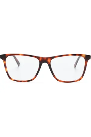 Ermenegildo Zegna Tortoiseshell-effect rectangle-frame glasses