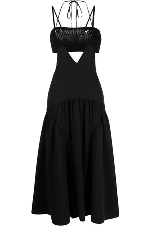 GOEN.J Layered crochet-top dress