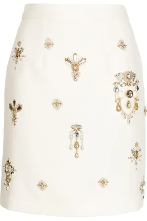 Zuhair Murad Jewel-embellished silk miniskirt