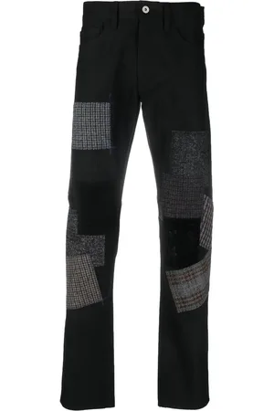 JUNYA WATANABE Patchwork-detail straight-leg jeans