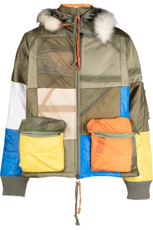 GREG LAUREN Parachute Scrapwrk color-block panelled jacket