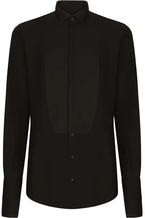 Dolce & Gabbana Gold-fit cotton tuxedo shirt