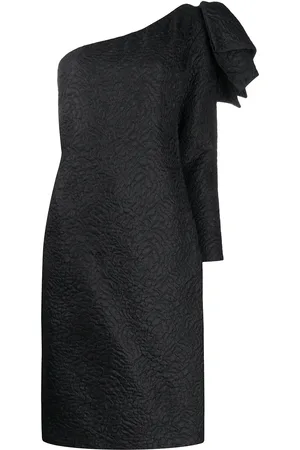 Saint Laurent Single long-sleeve jacquard dress