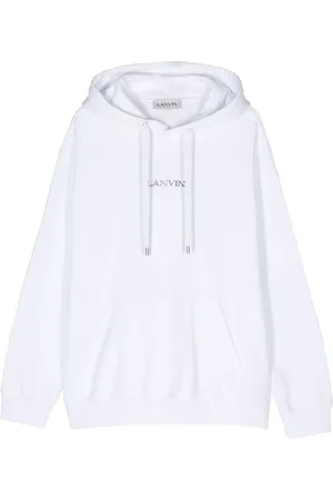 Lanvin Logo-embroidered cotton hoodie