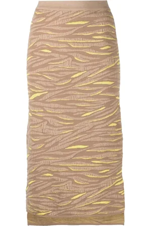 Stella McCartney Animal pattern knitted skirt