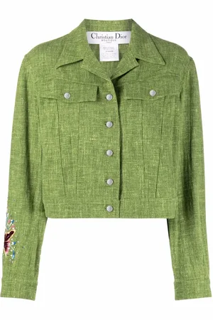 Dior 1990s embroidered motif cropped jacket