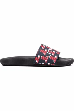 Lanvin Monogram logo-print open-toe slides