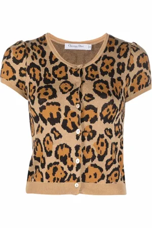 Dior 2010 cheetah pattern knitted top