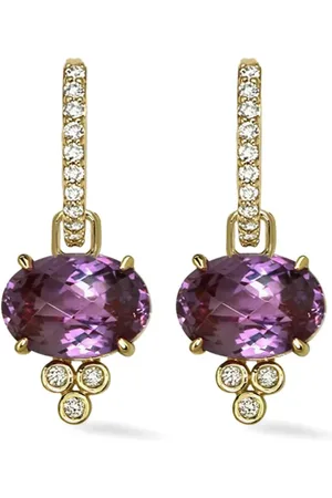 Lark & Berry 14kt yellow diamond and sapphire earrings