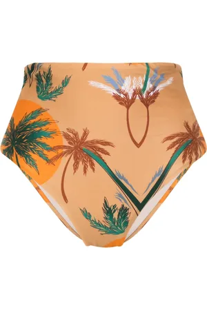 RAQUEL DINIZ Palm-tree-print bikini bottom