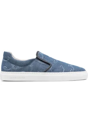 Jacob Cohen Embroidered-logo denim sneakers