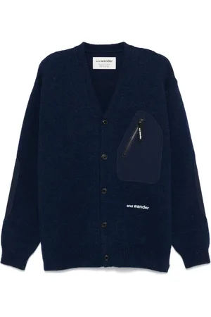 and wander Logo-embroidered cardigan