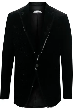 Dsquared2 Sequined-trim velvet blazer