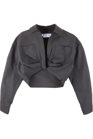 OFF-WHITE Twisted cropped blouse