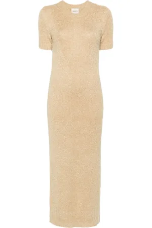 Khaite Helen short-sleeve knitted dress