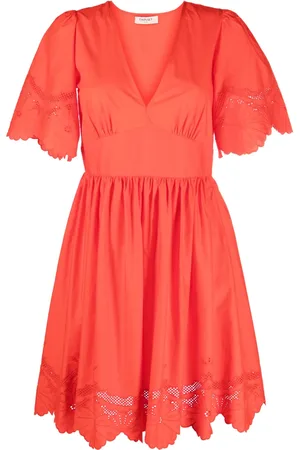 Twin-Set Broderie-anglaise short-sleeve dress