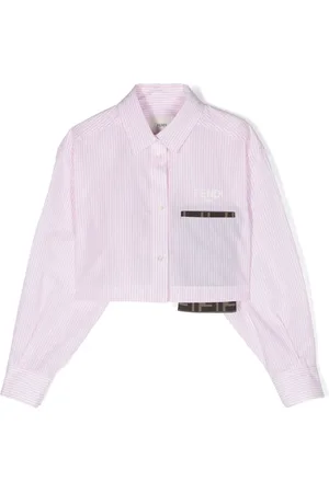 Fendi Logo-embroidered striped shirt