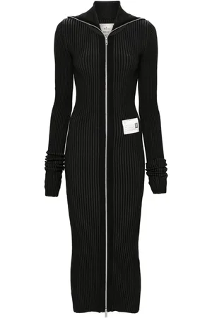 Maison Mihara Yasuhiro Logo-patch midi dress