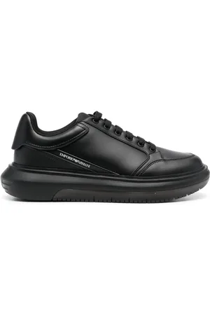 Emporio Armani Logo-print leather sneakers