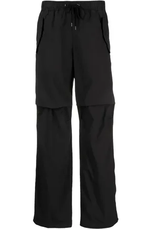 James Perse Draped-detail straight-leg trousers