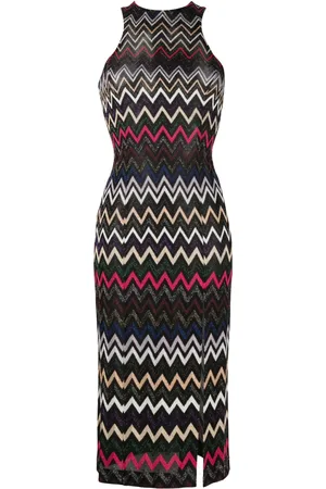 Missoni Zigzag-woven midi dress