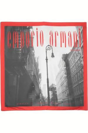Emporio Armani Photograph-print silk scarf