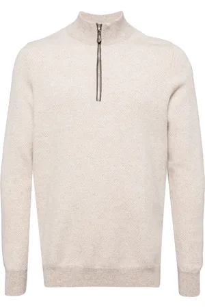 N.PEAL Temple Jacquard Half Zip sweatshirt