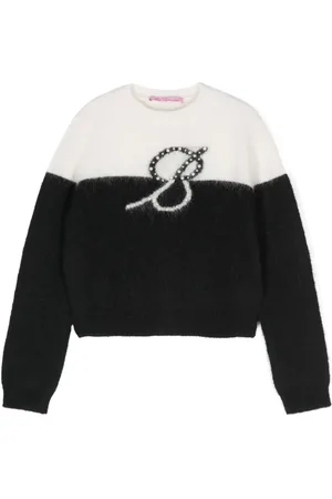 MISS BLUMARINE Logo-motif sweater