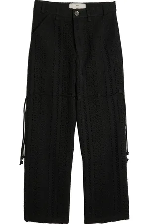 SONG FOR THE MUTE Chain-lace wide-leg trousers