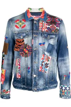 Dsquared2 Patchwork-detail denim jacket