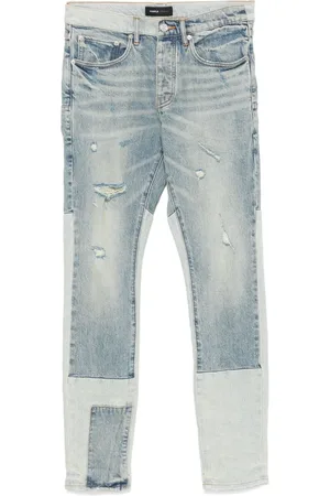 Purple Brand Low Rise Skinny Patchwork Jean "Mid Indigo"