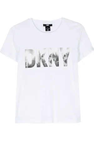 DKNY Logo-debossed cotton T-shirt