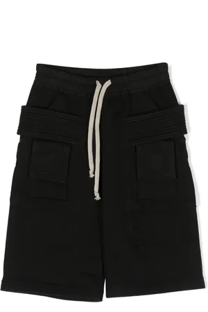 Rick Owens Drawstring-waist cotton shorts