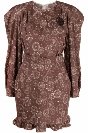 ULYANA SERGEENKO Logo-print mini dress