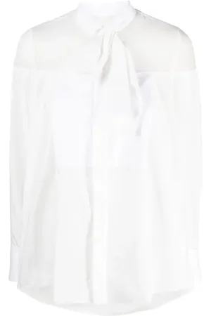 SACAI Attached-detail sheer-panels shirt