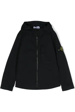 Stone Island Zip-up hooded twill jacket