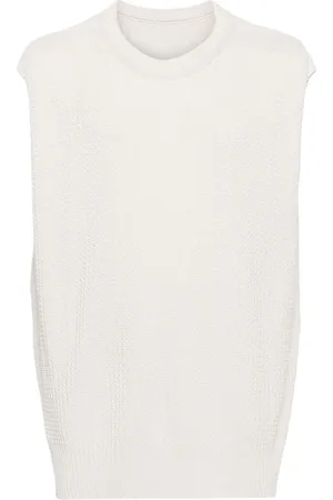Issey Miyake Sleeveless cotton jumper